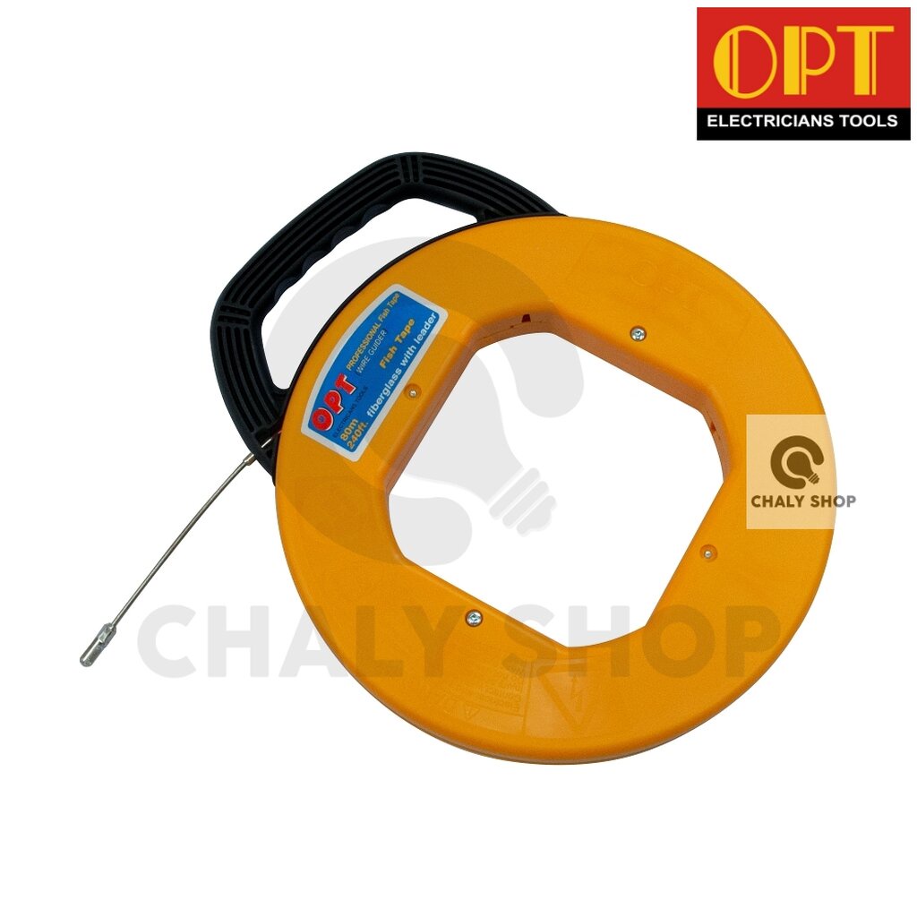 opt-bf-80-ฟิชเทปหุ้ม-ฟิชเทปพร้อมตลับ-fish-tape-ลวดนำสายไฟ-ความยาว-80-เมตร