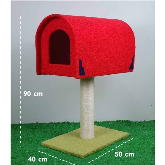 ที่ข่วนเล็บแมวตู้ไปษณีย์-ของเล่นแมว-ที่ลับเล็บแมว-ตู้ไปษณีย์-คอนโดแมว-ที่อนอนแมว-mailbox-cat-tree