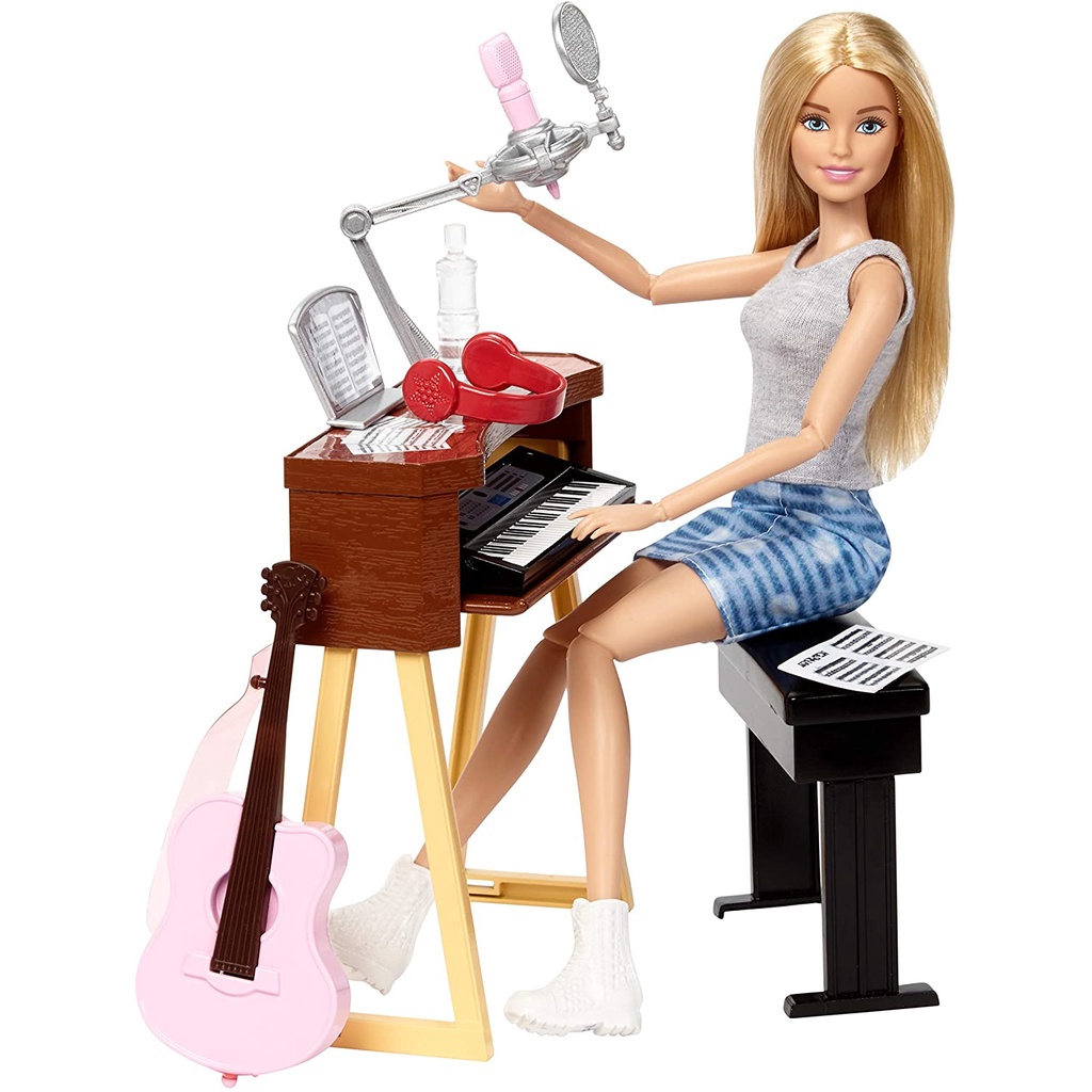 barbie-musician-doll-and-playset-with-guitar-keyboard-amp-more-fcp73-ตุ๊กตาบาร์บี้-พร้อมกีตาร์-คีย์บอร์ด-และชุดเครื่องดนตรี-fcp73