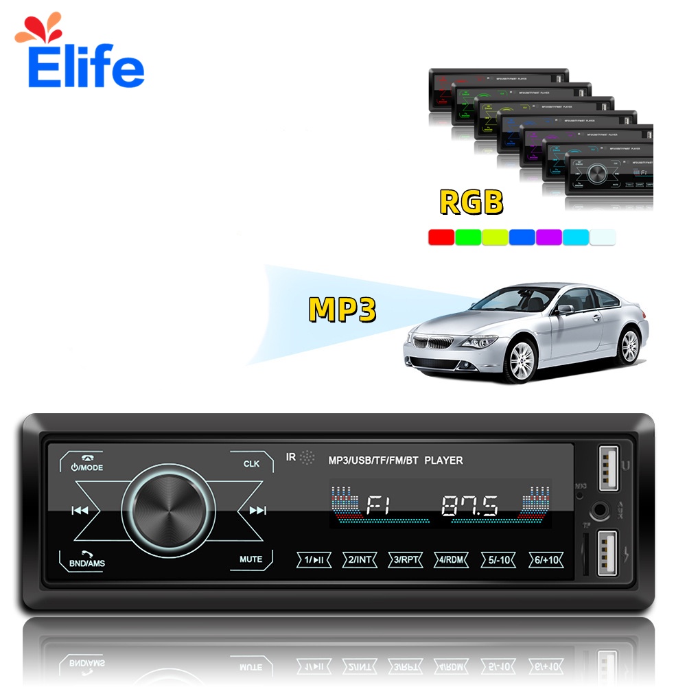 ภาพหน้าปกสินค้าHD วิทยุติดรถยนต์ RGB LED หน้าจอสัมผัสเครื่องเล่น MP3 รถเหมาะกับรถยนต์ทุกแบบ USB 2.0 MP3 Player Car Radio