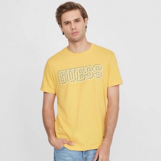 【ใหม่】GUESS เสื้อยืด รุ่น X2VI52KAK90 สีเหลือง เสื้อยืด เสื้อยืดผู้ชาย เสื้อผ้าผู้ชาย