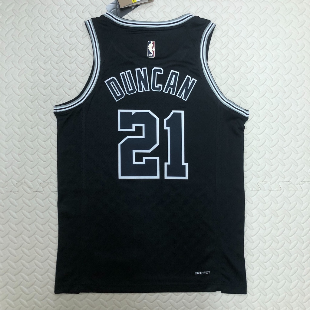 เสื้อกีฬาบาสเก็ตบอล-ลายทีม-san-antonio-spurs-no-21-season-23-สีดํา