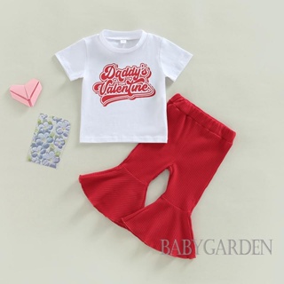 Babygarden- เสื้อเชิ้ตแขนยาว คอกลม พิมพ์ลายตัวอักษร และกางเกงขายาวลําลอง สไตล์สตรีท สําหรับเด็กผู้หญิง อายุ 0-3 ปี