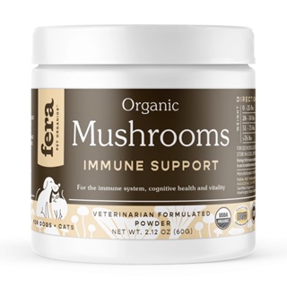 อาหารเสริมสุนัขและแมว Fera Pet Organics Mushroom Blend for Immune Support ขนาด 60 g