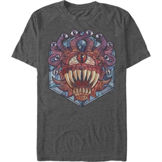 Stained Glass Beholder Dungeons & Dragons T-Shirt เสื้อยืดเปล่า เสื้อเชิ้ต