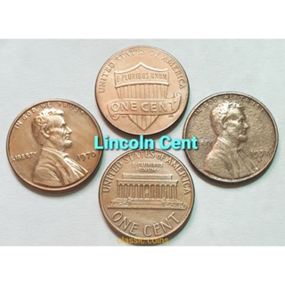 เหรียญ Lincoln Cent 1970 ~ 1971 ~ 1978 ~ 2019  United States of America *(ชุด 4 เหรียญ)*