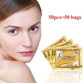 50pcs Crystal Collagen Gold Powder Eye Mask Anti-Aging Dark Circles Acne Beauty Patches For Eye Skin Care Natural Ingred