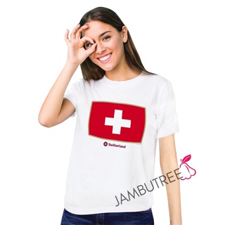 Jambutree 2022 FIFA World Cup Logo Qatar Switzerland Football Team Supporter T-Shirt Streetwear Bola Sepak Tshirt Baju