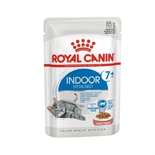 Royal Canin indoor Sterilised 7+ Gravy pouch ยกกล่อง 12 ซอง Exp.10/06/2024 สำหรับแมวอายุ 7 ปีขึ้นไปทุกสายพันธุ์