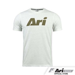 ARI ENVIRA LIFESTYLE TEE - RAW WHITE/CEDAR GREEN เสื้อยืดอาริ เอ็นวีรา สีครีมเขียว