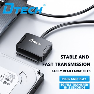 Dtech อะแดปเตอร์สายเคเบิล SATA เป็น Type-C ฮาร์ดไดรฟ์ HDD SSD 2.5 นิ้ว 3.5 นิ้ว สําหรับเราเตอร์คอมพิวเตอร์ PS3 PS4 XBOX Type-C เป็น SATA