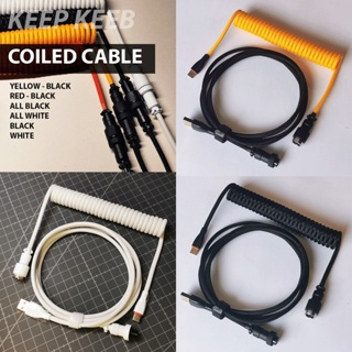 ภาพขนาดย่อของภาพหน้าปกสินค้าCoiled Cable Aviator USB C Cable 1.5M สายคีย์บอร์ด USB C to A สำหรับ Mechanical Keyboard จากร้าน keepkeeb บน Shopee