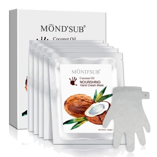 5 Pairs Hydrating Hand Cream Whonting Nail Mask Healthy Organic Acids Coconut Oil Moisturizing Gloves for Dry Dead Skin