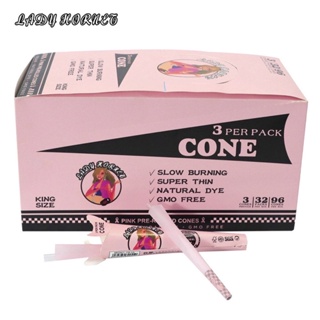 LADY HORNET King Size Pinky Pre-rolled Rolling Paper 3 Cones per pack