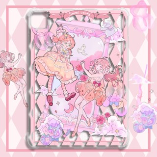 การ์ตูนที่สวยงามเจ้าหญิงในฝัน ล้างกรณีป้องกันการล้ม compatible for เคสไอแพด gen9 gen 8 gen 7 เคสไอแพด air5 air4 ipad mini 5 4 เคสกันกระแทกถุงลมนิรภัย เคสไอแพดสามพับ เคสไอแพดลายการ์ตูน
