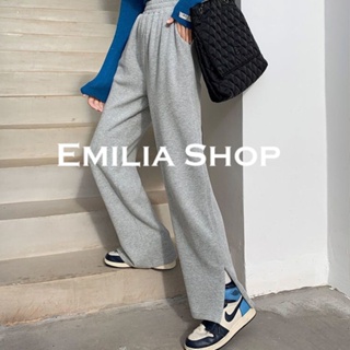EMILIA SHOP กางเกง กางเกงขายาว กางเกงเอวสูง กางเกงขายาวผู้หญิงสไตล์เกาหลี  2022 ใหม่ K011196