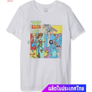 เสื้อเบลาส์ เสือยืดผู้ชาย เสื้อยืดยอดนิยม Disney Toy Story 4 Graphic T-Shirt Mens Womens T-shirts