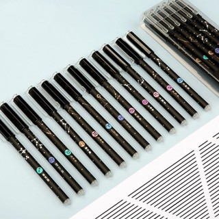 12Pcs/Set Constellation Erasable Gel Pens for School Office Writing Tools Kawaii Neutral Pen Stationery Gift 0.5mm Black Blue Ink