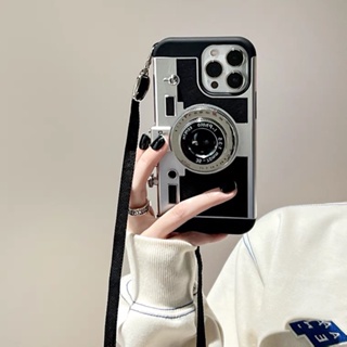 เคสโทรศัพท์มือถือ กันกระแทก กันรอยกล้อง ลาย Emily in Paris พร้อมสายคล้อง สไตล์เรโทร สําหรับ iPhone 14 ProMax 13 12 11 Pro Max X XR XS Max 7 8 Plus