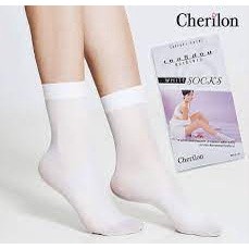 ถุงเท้าพยาบาล ถุงน่องข้อสั้น Cherilon  สำหรับ นักเรียน สีขาว เชอรีล่อน ใส่สบาย