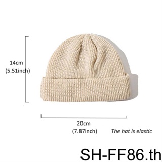 หมวกบีนนี่ ผ้าวูลถักนิตติ้ง แบบนิ่ม ระบายอากาศได้ดี ให้ความอบอุ่น สีพื้น สไตล์วินเทจ แฟชั่นฤดูหนาว สําหรับผู้หญิง [ff86]