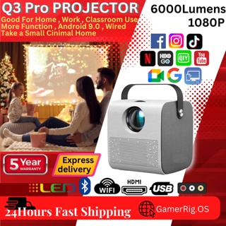 ราคาและรีวิวMastersat Android Full HD 4K Projector 1080P Q3 โปรเจคเตอร์ 7500 Lumens Bluetooth เชื่อมต่อมือถือหรือคอมฯได้ โฮมเธียเตอร