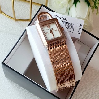 🎀 (สด-ผ่อน) นาฬิกาสีโรสโกลด์ ทรงแม่กุญแจ TBW7102 กล่อง WS TORY BURCH SURREY STAINLESS STEEL LADIES WATCH