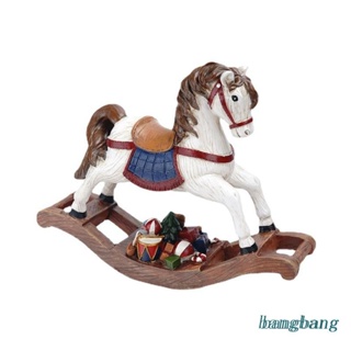 ฟิกเกอร์เรซิ่น รูปปั้นม้าปัง สัตว์ สําหรับตกแต่งโต๊ะ คริสต์มาส