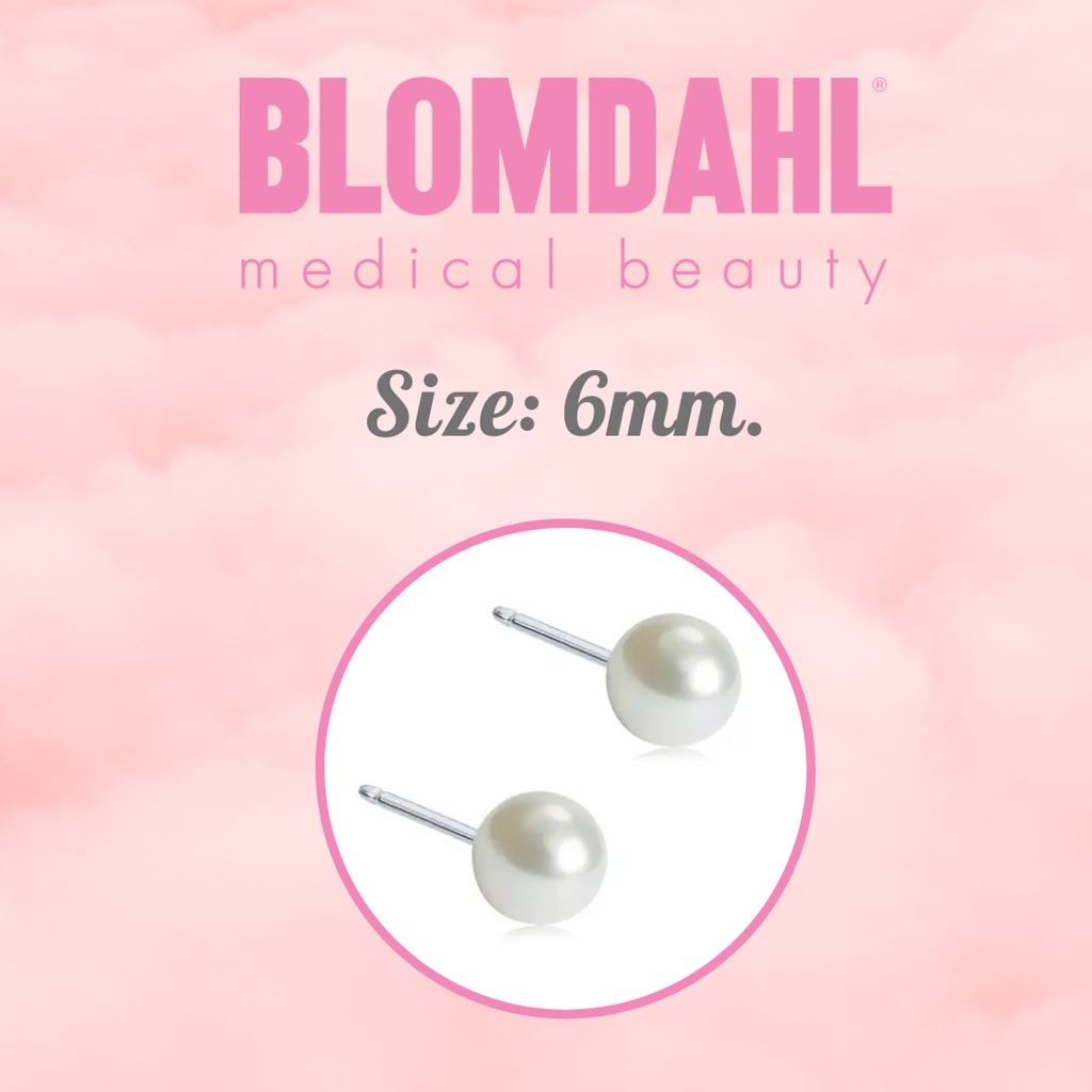 ต่างหู-blomdahl-pearl-white-6mm