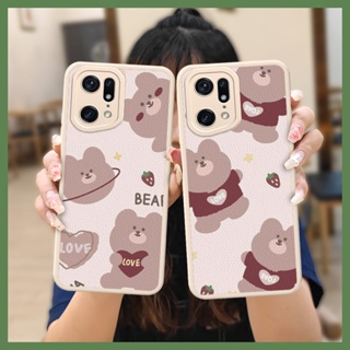 advanced lambskin Phone Case For OPPO Find X5 Pro protective creative taste youth couple dust-proof Cartoon