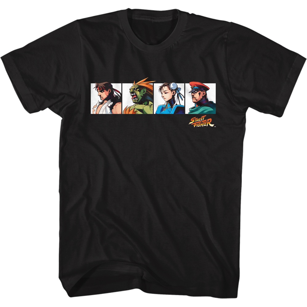 fab-four-street-fighter-t-shirt-เสื้อคู่รัก-เสื้อยื