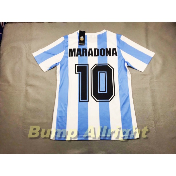 retro-เสื้อบอลย้อนยุค-vintage-ทีมชาติ-อาเจนตินา-argentina-national-home-1986-พร้อม-10-maradona-สุดเเท่ห์