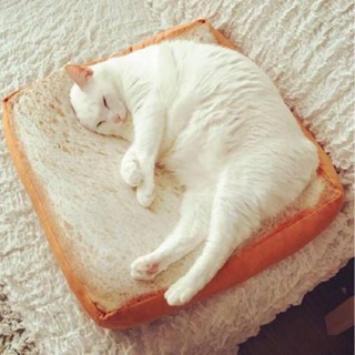 ที่นอนแมว ที่นอนสัตว์เลี้ยง ที่นอนสุนัข ที่นอนแมวขนมปัง เบาะรองนอนแมว เบาะสัตว์เลี้ยง  รูปทรงขนมปังสุดน่ารัก