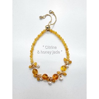 ข้อมือ AD003FW_CITRINE+HONEY JADE