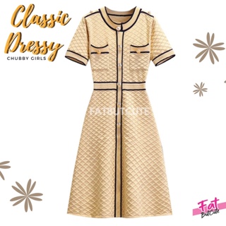 A litle chubby dress เดรสสาวอวบผ้ากลิตเตอร์ สวย อลังการ แบบไม่ซ้ำใคร รหัส6363