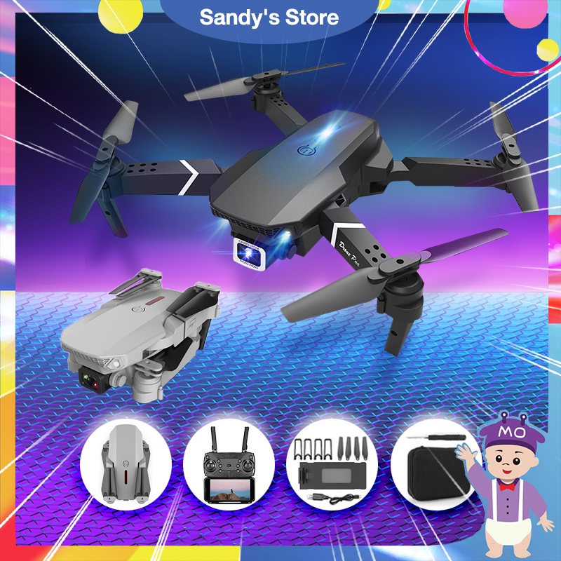 ภาพหน้าปกสินค้าโดรน โดรนติดกล้อง โดรนบังคับ 4K กล้องคู่ GPS WIFI โดรนแบบพับได้ รีโมทคอนโทรล ระยะทางไกล บินนิ่ง Drone ของแถม 14ตัว จากร้าน sandymalll บน Shopee