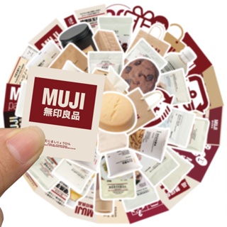 พร้อมส่ง บัซ ไลท์เยียร์  MUJI JAPAN LOGO 無印良品 ขนม sticker สติกเกอร์กันน้ำรูปแบบที่แตกต่างกัน 55ชิ้น