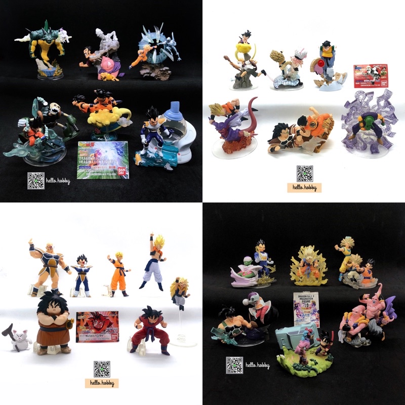 Bandai Dragon Ball Z – Set De 6 Figurines Gashapon Imagination Part 1 – Collection Manga Japanim