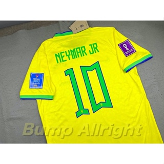 National 2022 !! : เสื้อฟุตบอล บลาซิล เหย้า 2022 Brazil Home 2022 + 10 NEYMAR, 19 ANTONY  & อาร์มบอลโลก !!