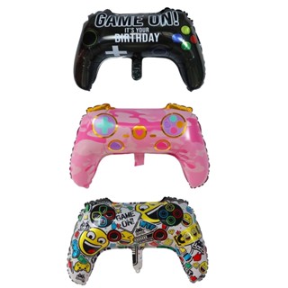 โปรโมชั่น ลูกโป่งฟอยล์อลูมิเนียม ลาย Gamepad Game on Happy Birthday ขนาด 65*39 ซม. สีชมพู สีดํา สําหรับตกแต่งปาร์ตี้วันเกิดเด็ก 1 ชิ้น