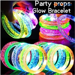 สร้อยข้อมืออะคริลิค สุ่มสี / LED กระพริบคอนเสิร์ต ปาร์ตี้ เรืองแสง นีออน กําไล / คริสต์มาส เทศกาลปีใหม่ ปาร์ตี้ เด็ก ของเล่นเรืองแสง