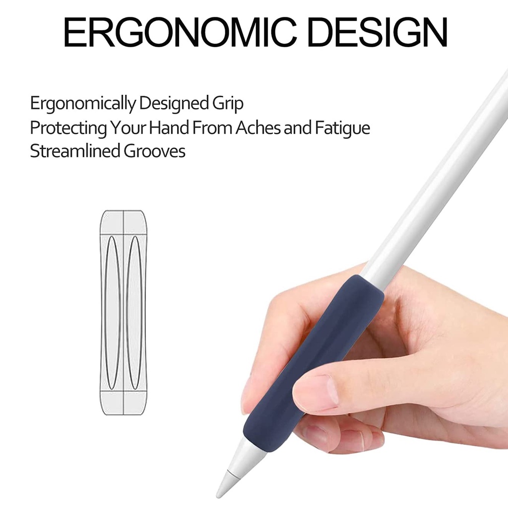 3-แพ็ค-ปลอกซิลิโคน-ออกแบบตามสรีรศาสตร์-pencil-1st-2nd-generation-pencil-grip-holder-silicone-pencil-case