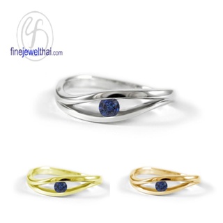 Finejewelthai-แหวนไพลิน-ไพลิน-แหวนเงินแท้-แหวนพลอย-Blue-Sapphire-Silver-Ring-R1234bl (เลือกสีตัวเรือนได้)