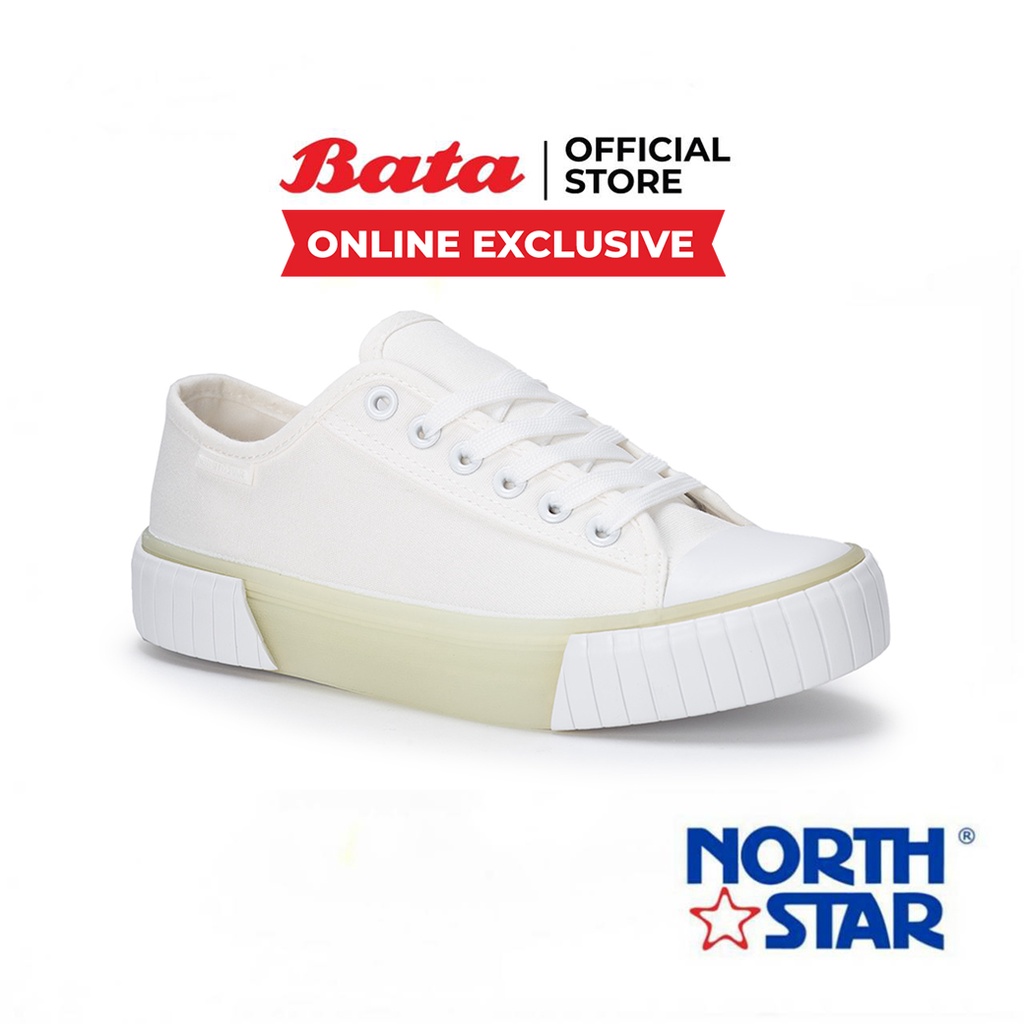 bata-บาจา-online-exclusive-ยี่ห้อ-north-star-รองเท้าผ้าใบ-รองเท้าลำลอง-แบบผูกเชือก-ผ้าใบแฟชั่น-sneakers-ใส่สบาย-สำหรับผู้หญิง-รุ่น-akito-สีขาว-5201043