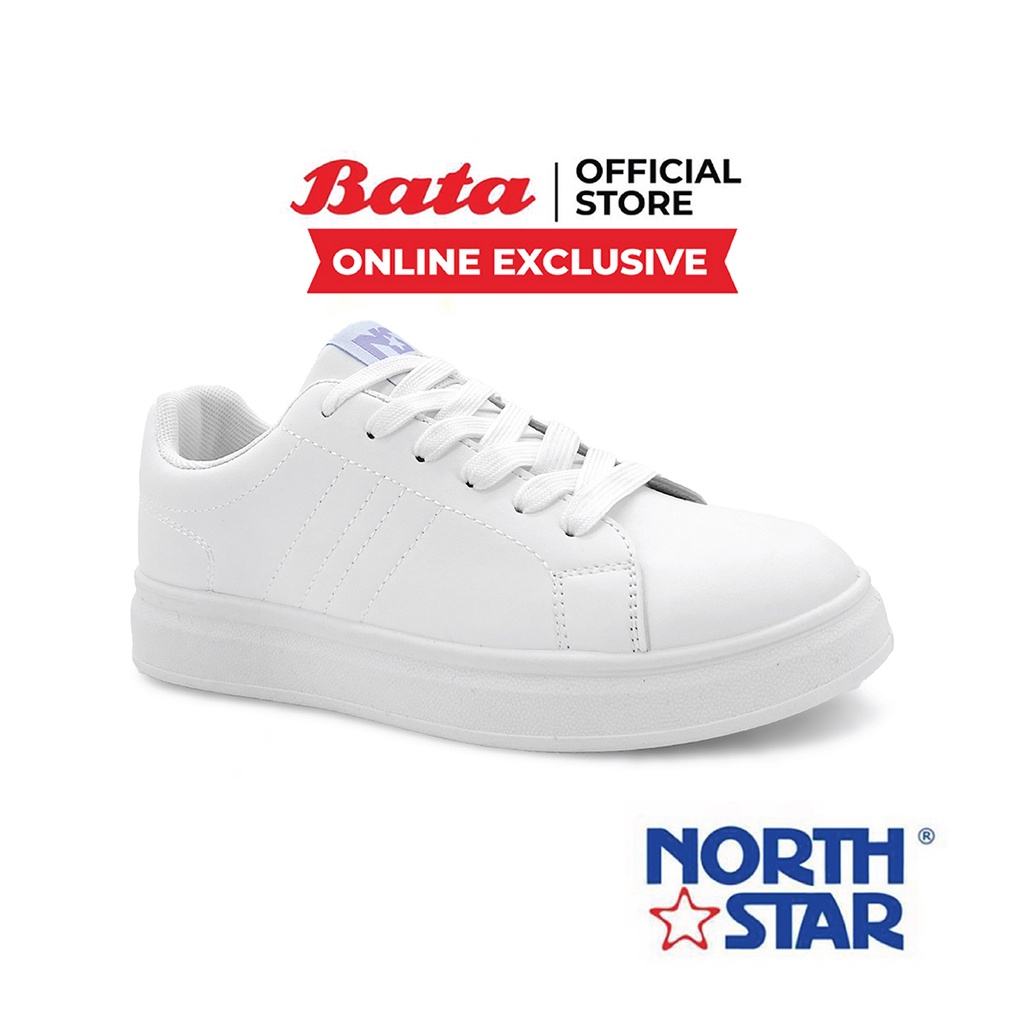 bata-บาจา-online-exclusive-ยี่ห้อ-north-star-รองเท้าผ้าใบ-ผ้าใบแฟชั่น-พร้อมเทคโนโลยี-life-natural-ลดกลิ่นอับ-99-สำหรับผู้หญิง-รุ่น-play-สีขาว-5201158