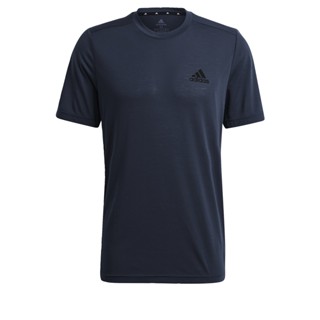 adidas เทรนนิง เสื้อยืด AEROREADY Designed to Move Feelready Sport ผู้ชาย สีน้ำเงิน GT5556