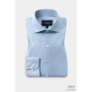 Italian Light Blue Bleached Denim Shirt-เสื้อเชิ้ตเดนิม