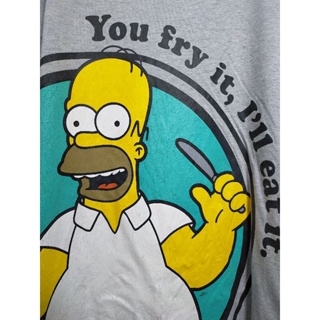 เสื้อยืด มือสอง ลายการ์ตูน The Simpsons อก 52 ยาว 31