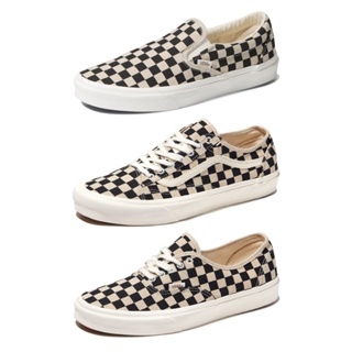 Vans รองเท้าผ้าใบ Authentic / Classic Slip-On / Old Skool Tapered | Eco Theory Checkerboard (3รุ่น)
