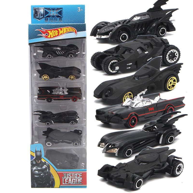 Hot Wheels 6pc Cars Set DC Comics Batman Batmobile DieCast Cars Toys